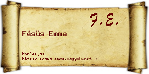 Fésüs Emma névjegykártya
