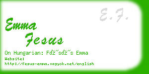 emma fesus business card